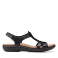 thumbnail image 2 of Sandalia Plana Laurieann Kay para Mujer Clarks en Cuero Negro Talla 6 Ancha, 2 of 7