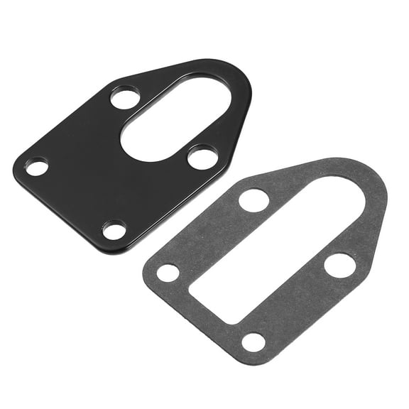 Unique Bargains 1 Set Fuel Pump Mounting Plate with Gasket for Chevy SBC 283 327 305 350 383 400 Engine Black