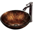 thumbnail image 2 of VIGO Glass Circular Vessel Bathroom Sink with Faucet, 2 of 3