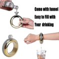 thumbnail image 3 of CHAO Pulsera Frasco Brazalete Frascos Creativos Acero Inoxidable Y Frasco De Cadera DiamanteOro, 3 of 5