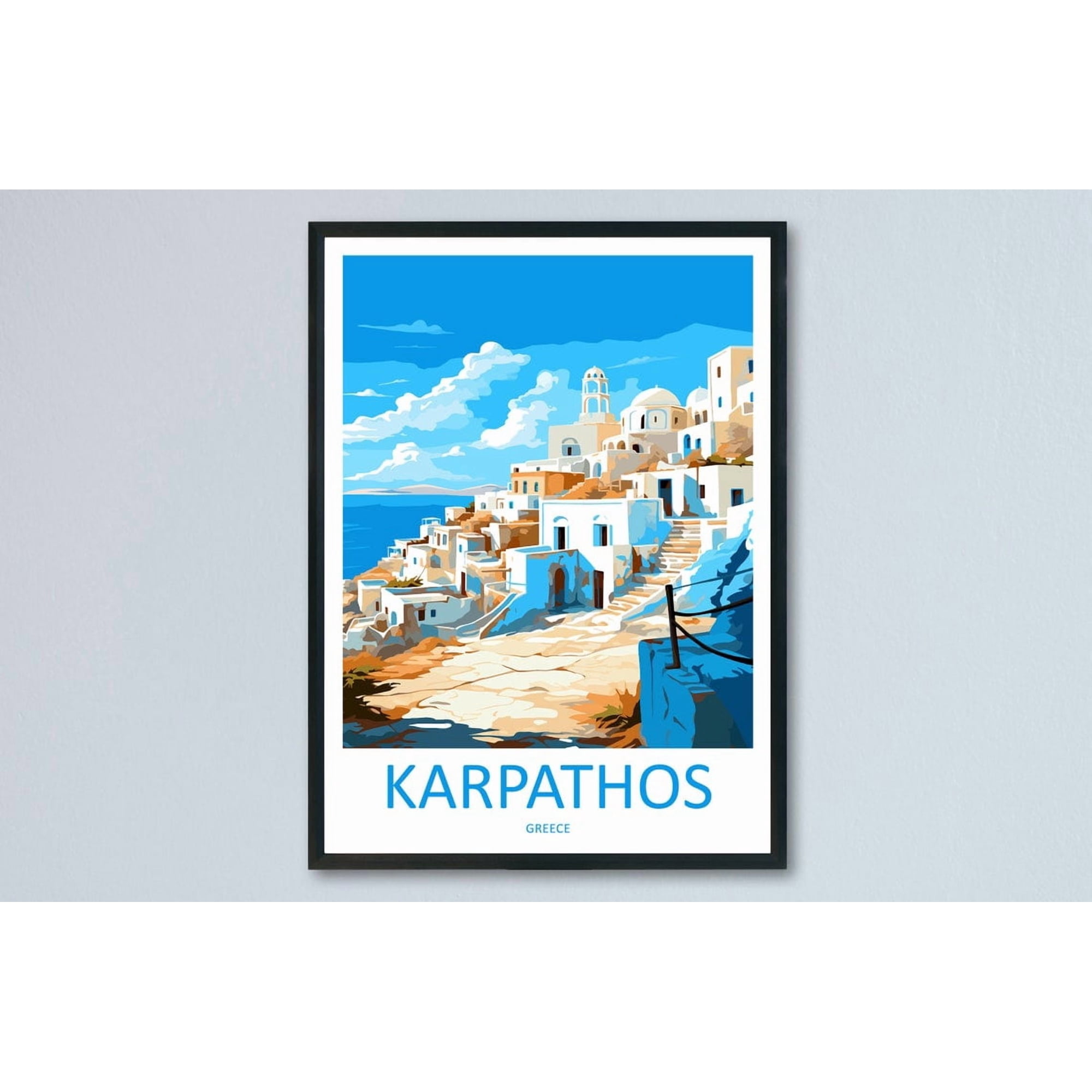 Karpathos Travel Greece Poster Travel Inspired Home Office And Gallery Wall Decor