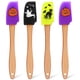 thumbnail image 1 of ColoMX Juego de 4 espátulas de silicona para Halloween, espátulas de silicona antiadherentes para hornear con mango de madera para cocinar y hornear, utensilios de cocina, espátula de crema, 1 of 8