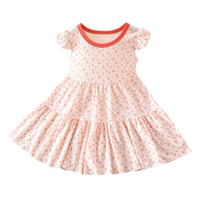 Robes Décontractées Extensibles pour Filles Tout-Petits Taille 4-5T