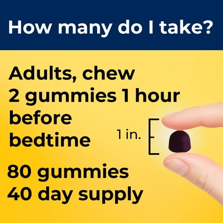 Nature Made Time Release Melatonin 10mg Gummies, 100% Drug Free Sleep Aid for Adults, 80 Melatonin Gummies, Sleep Support Supplement