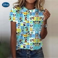 thumbnail image 1 of Women Disney Mickey Mouse Print Shirt Casual Short Sleeve Female O-neck Slim T-Shirt Streetwear Lady Sprint shirt Tops Childrenadult-XL Gao Jinjia LED, 1 of 2