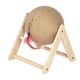 thumbnail image 2 of Poste rascador para gatos, pelota de juguete, soporte de madera, Protector de muebles en forma de V, duradero con campana y pluma interactiva para, 2 of 9