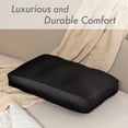 thumbnail image 3 of Cover for Premium Microbead Bed Pillow, Medium Extra Smooth, Silk-like Anti Aging Cover, Cooling Matte Black, 3 of 5