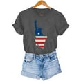 thumbnail image 7 of Tops under $5! Yrmaups Summer Blouse for Women USA Flag Star Short Sleeve Independence Day Blouse Crew Neck Fourth July Patriotic Red White and Blue Tunics Outfits, 7 of 7
