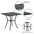 thumbnail image 4 of Flash Furniture Oia 28" Commercial Grade Steel Modern Patio Table, Black, 4 of 10