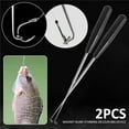 thumbnail image 1 of Muyoka 2 piezas removedor de anzuelos anzuelo de pesca herramienta de extracción rápida extractor de anzuelos de acero inoxidable con imán dispositivo de desconexión de anzuelos para agua salada pesca Muyoka Hogar, 1 of 6