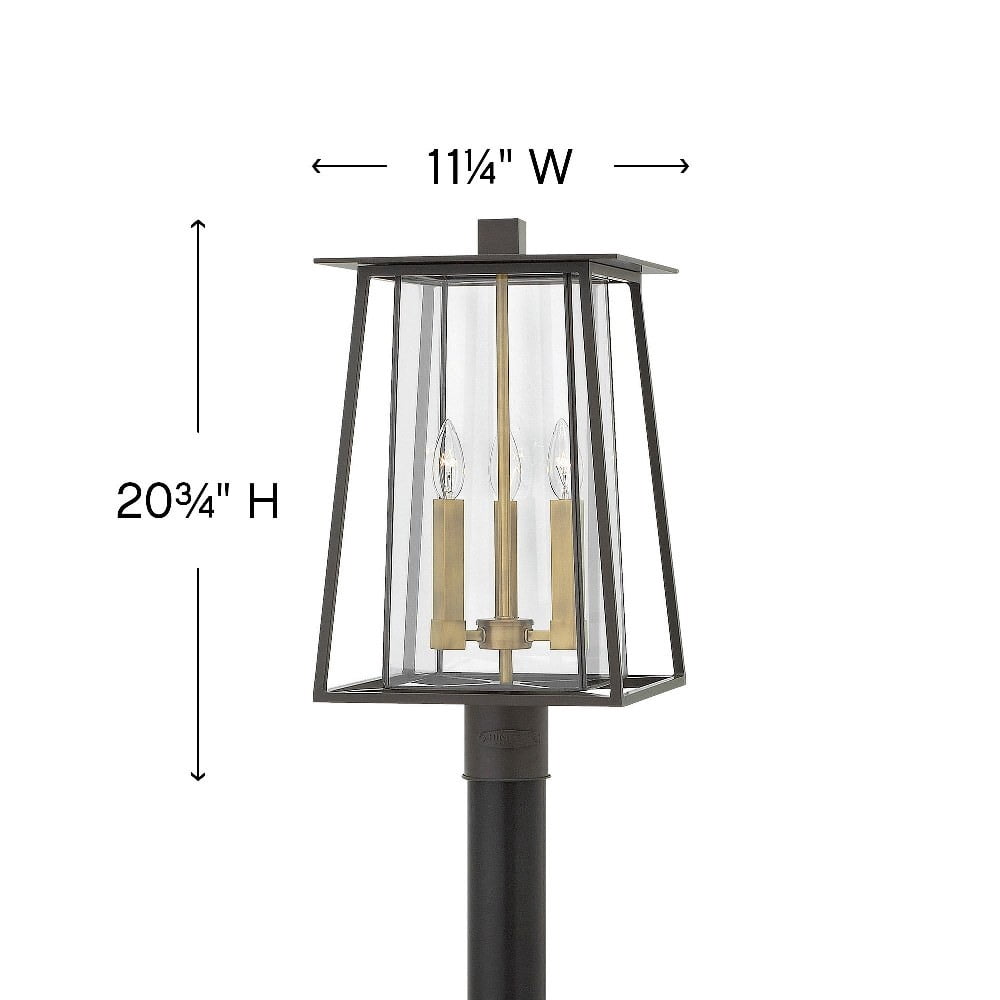 Hinkley Lighting - Three Light Post Top/ Pier Mount - Outdoor - Walker - Three