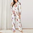 thumbnail image 2 of Pajama Sets for Women 2 Pcs, Conch Shell No.J911 Button Down Long Sleeve Sleepwear Lounge PJ Sets, 2 of 6