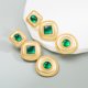 thumbnail image 2 of Jumpingount 2 uds pendientes estilo francés Vintage Retro encanto pendiente joyería accesorios para mujeres y niñas esposa hermana presente Ropa, zapatos y accesorios Miscelánea Verde Jumpingount AP017597-02, 2 of 6