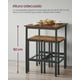 thumbnail image 2 of VASAGLE Mesa de Bar, Mesa Alta Cuadrada, Marco de Acero, 60 x 60 x 92 cm, Cocina, Salón, Estilo Industrial, Marrón Rústico y Negro, 2 of 6