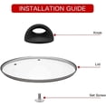 thumbnail image 3 of Universal Pot Lid Replacement Knob for rival crockpot Replacement Parts Pan Lid Hoding Handle Replacement Compatible with Kitchen Cookware Casserole Glass Saucepan (1 Pack), 3 of 8