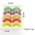 thumbnail image 3 of 10PCS False Eyelash  Handmade Lashes Women Eyelashes Party Cosplay Colorful Durable and Reusable Makeup Eyelash Tools, 3 of 6