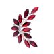 thumbnail image 1 of Broche de ramo de diamantes de imitación XCF Color rojo brillante con forma de hoja, 1 of 2