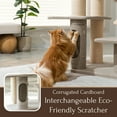 thumbnail image 3 of PetPals 71” Grand Maine Coon™ Cat Tree – Ontario, with Large Condo, Replaceable Cardboard Scratcher (Beige), 3 of 10