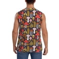thumbnail image 4 of Balery Mushrooms And Leaves Camisetas sin mangas para hombre, absorbe la humedad y protege contra el mal olor.-Large, 4 of 7