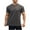 Dark Gray, variant on CHGBMOK Golf Shirts for Men Casual Fashion Solid Color Short Sleeved Round Neck Hem Slit Top Short Sleeved Round Neck Sizes S-2XL