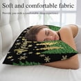 thumbnail image 5 of Black Green Christmas Pillow Covers, Linen Long Throw Pillow Case, Xmas Tree Stars Snowflake Winter Holiday Pillow Protector Decorative Cushion Cover for Living Room/Bedroom 20" x 30", 5 of 8