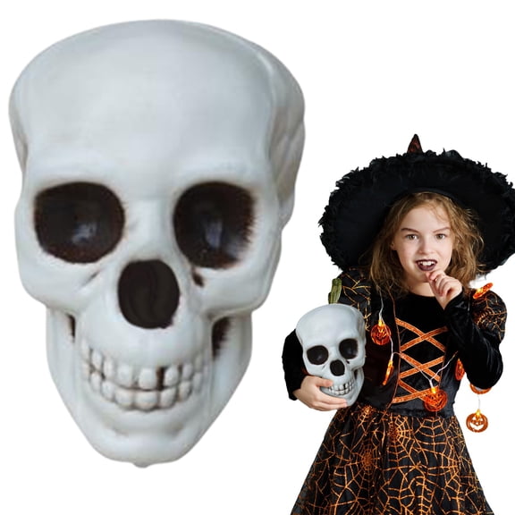 1Pc Clearance Under $3 Skull Decoration Skull Decor For Dining Table, Plastic Life-Sized White Skeleton White