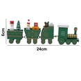 thumbnail image 2 of Decoración navideña de mesa, creativo tren de madera de cuatro secciones., 2 of 5