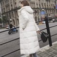 thumbnail image 1 of Chaqueta acolchada de algodón de plumón largo y grueso para mujer, de invierno, muy larga, hasta la rodilla, impermeable, resistente al viento, de corte ajustado, 1 of 6