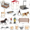 thumbnail image 4 of Horse Stable Play Toys with Horse Washing Area and Fence Toy Figures, 31 Piece Horse Playset, Horse Stable with Mustang Stallion, Horse Toys for Kids, 4 of 6