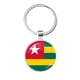 thumbnail image 3 of National Flag Glass Cabochon Keychain Sardova Nicaragua Mauritius Honduras Haiti Togo Bhutan Belarus Belize Keyring Keyholde, 3 of 5