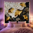 thumbnail image 2 of Floral Arrangement on Marble Tapestry Wall Hanging, 2 of 7