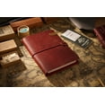 thumbnail image 2 of KISSKI·H Olvido Refillable Leather Journals for Women, A7 Travelers Diary Notebook with A7 Notepad, 6 Ring Binder Planner Notebook Organizer, Perfect for Business Gift/Personal Diary, Red, 2 of 7