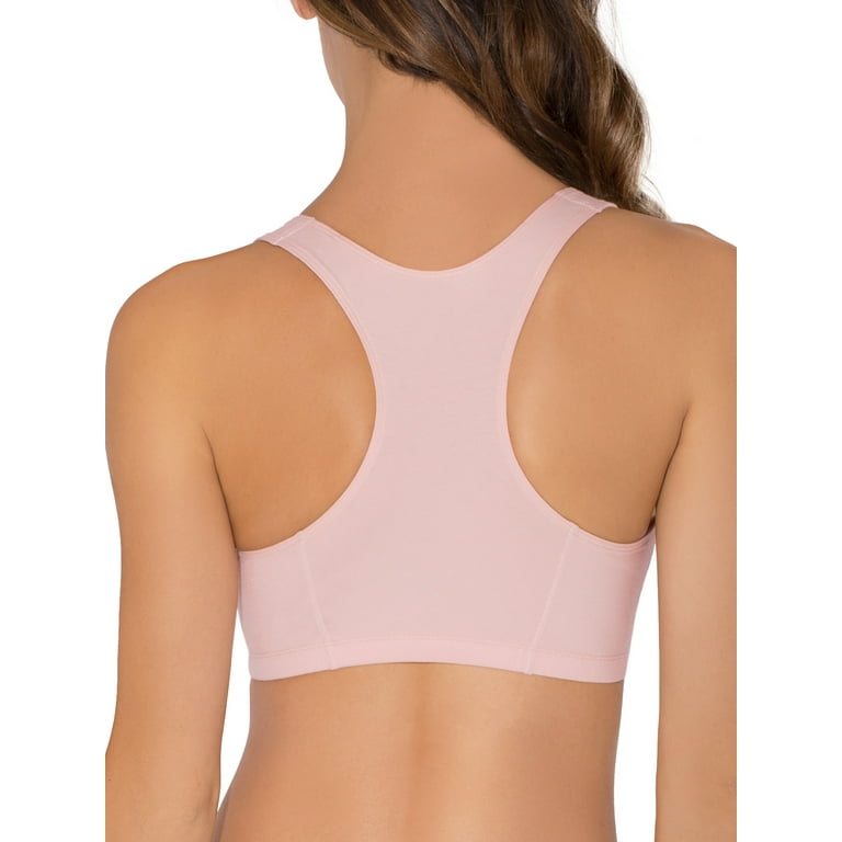 Fruit of the Loom Women's Racerback Style Cotton Sports Bra, 3-Pack,  Style-9012