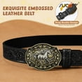 thumbnail image 5 of SUOSDEY Kids Western Belt for Boys Girls Genuine Leather Cowboy Cowgirl Belts with Detachable Buckle for Jeans Western Gifts, 5 of 6