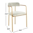 thumbnail image 6 of SAFAVIEH Camille Modern Solid Side Chair, Grey/Gold, Set of 2, 6 of 7