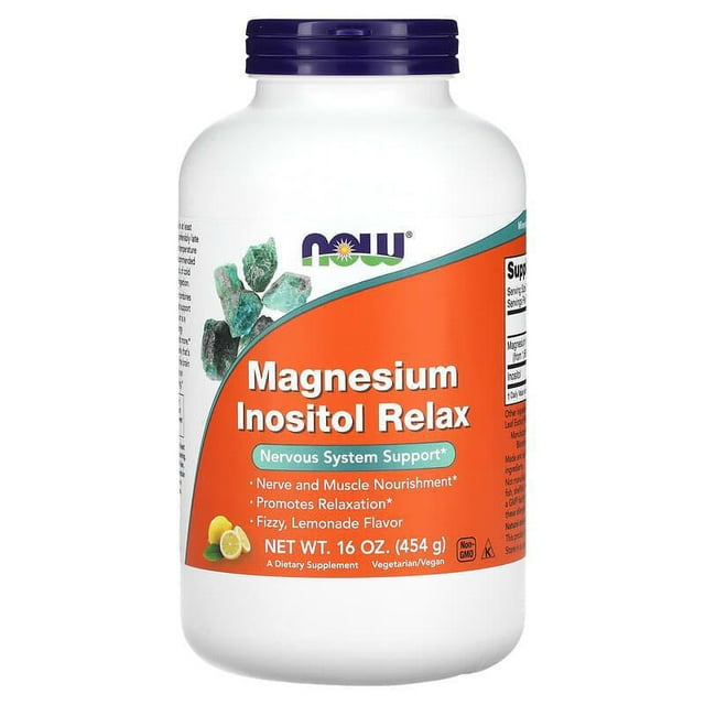 NOW Foods, Magnesio Inositol Relax, Limonada, 454 g (16 oz)