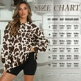 thumbnail image 3 of SCRAWLGOD Brown Cow Print Women Sweatshirt Long Sleeve Crew Neck Sweatshirts for Women Trendy Comfy Casual Clothes Oversized Pullover Tops with Pockets, L, 3 of 7
