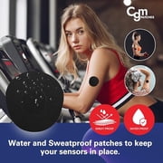 CGM PATCHES Dexcom G7/Stelo Adhesive Patch, CGM Sensors Without Cut, Premium Adhesive and Skin Friendly Bandages, Hypoallegenic | Lasts 10–14 Days Pack of 25 (Black)