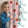 thumbnail image 3 of Blackout Kids Curtains,Pink Cow Strawberry Milk Pattern Childrens Insulated Curtains Set Of 2,Bedroom Essentials,Toddler Room Decor 52x84in(132x213cm), 3 of 5