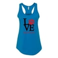 thumbnail image 2 of Wild Bobby, Love My Dog Stole My Heart Red Pawprints Pop Culture Ladies Racerback Tank Top, Turquoise, Large, 2 of 3