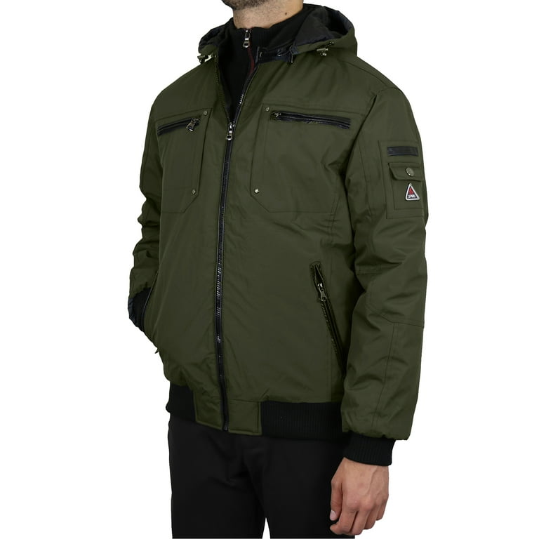 Mens jacket 2025 with detachable hood