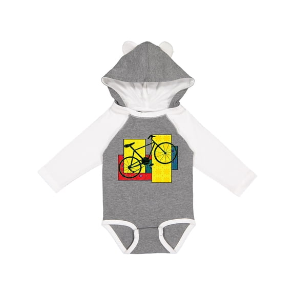 Inktastic Bike Pattern Blocks Boys or Girls Long Sleeve Baby Bodysuit