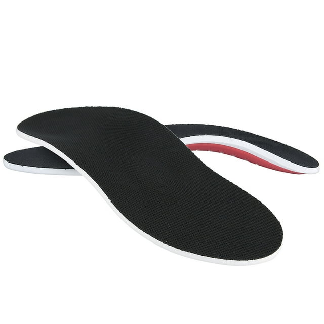 Plantilla Ortopédica ANGGREK Para Pie Plano Unisex Soporte Para El Arco Fondo Rojo Negro S: 35-40