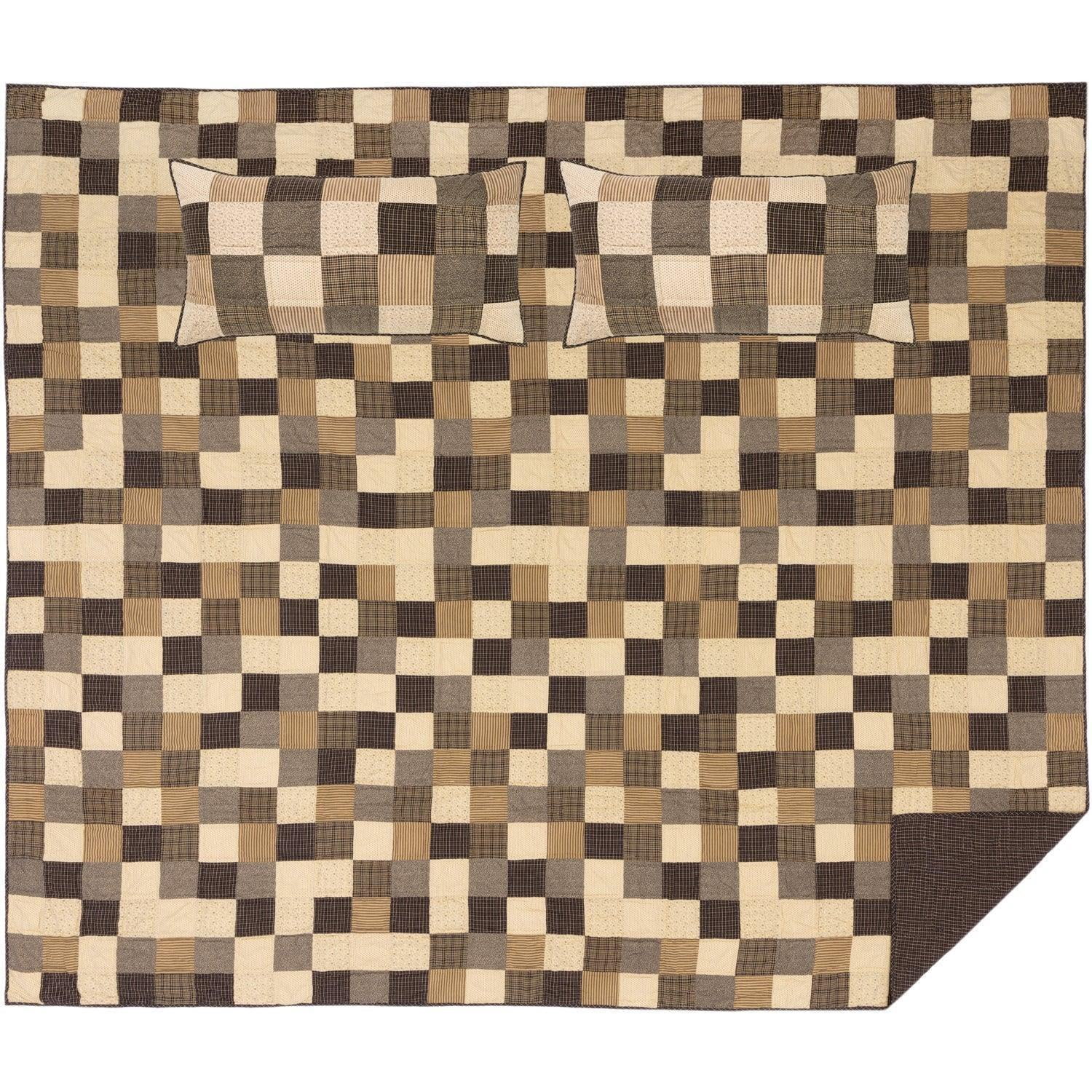 VHC Brands Kettle Grove Decor, Queen Quilt Set; 1-Quilt 94Wx94L w/2 Shams 21x27