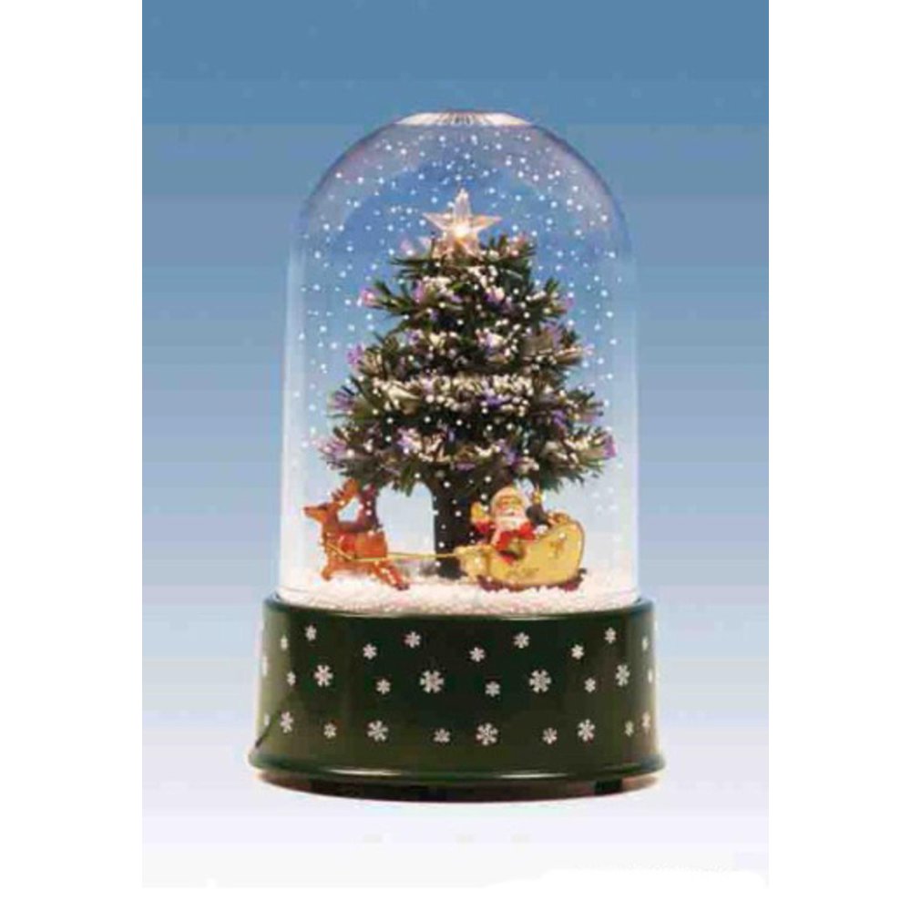 11.75" PreLit Musical and Animated Christmas Tree Snow Globe