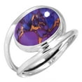 thumbnail image 1 of 925 Silver Ring For Women - Teens Copper Purple Turquoise Stone Silver Ring Size 5.5 Fashion Silver Ring Size 5.5 Gift For Mom On Friendship Day 925 Gemstone Silver Jewelry, 1 of 6