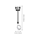 thumbnail image 2 of BESTYASH 7Pcs Mini House Lamp Post Decor Black Pe Miniature Street Lights 11.8X0.2X0.2In, 2 of 5
