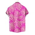 thumbnail image 4 of Hawaiian Shirt for Men Summer Casual Beach Button Down Printed T Shirts Short Sleeve Lightweight Loose Lapel Vacation Blouse Top, 4 of 6