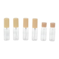 Unique Bargains 8 Pcs Travel Container Set Refillable Travel Bottles Set Pink Yellow