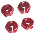 thumbnail image 4 of Adaptador de unidad de de rueda de aluminio de 12 4 piezas de 5 espesor para piezas de actualización del modelo RC rojo Hugo Buje hexagonal y adaptadores de rueda RC, 4 of 8